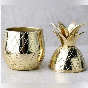 Gold Pineapple Tumblers (Set of 4)
